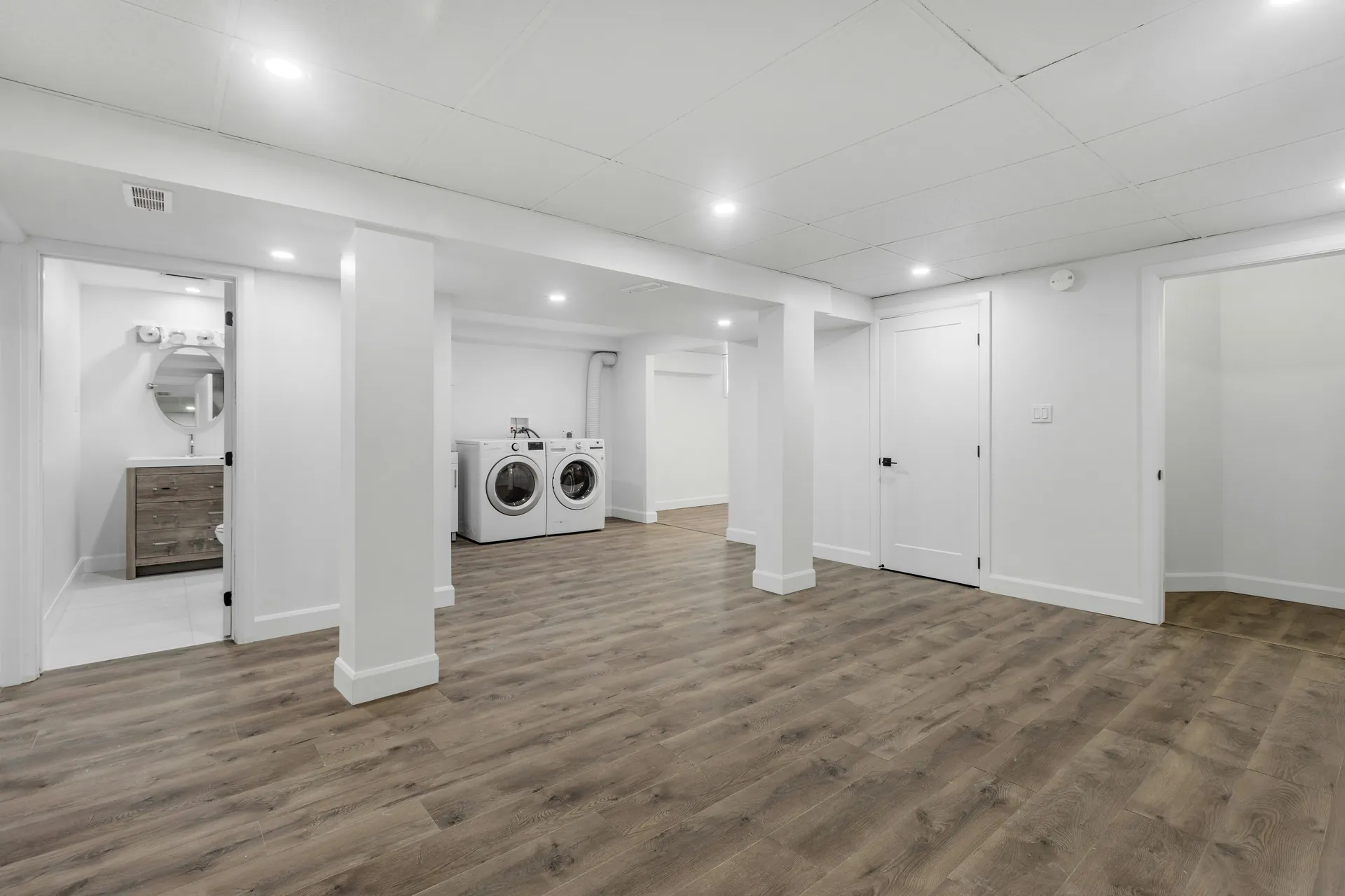 Finished basement renovation